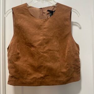 Forever 21 Brown Sleeveless Crop Top
